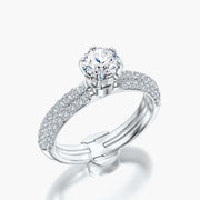 Pave Dome TRing & Classic Six 0.5ct