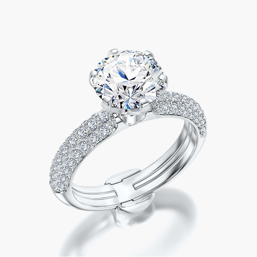 Pave Dome TRing & Classic Six 2.0ct