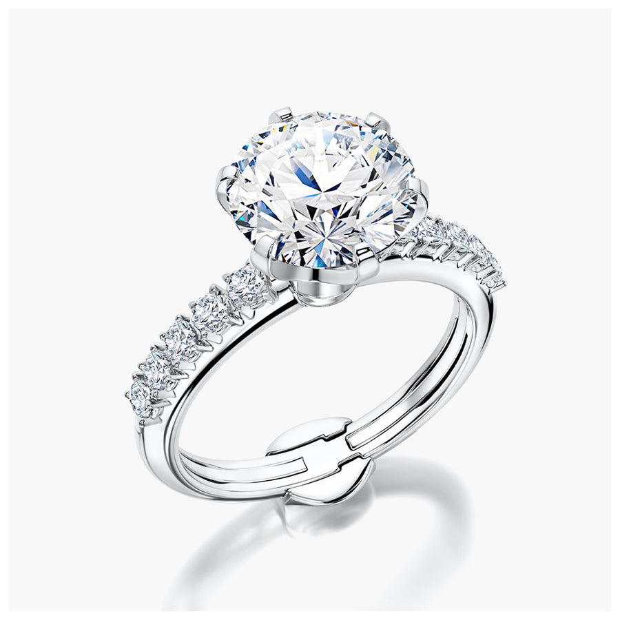 Side Stone TRing & Classic Six 3.0ct