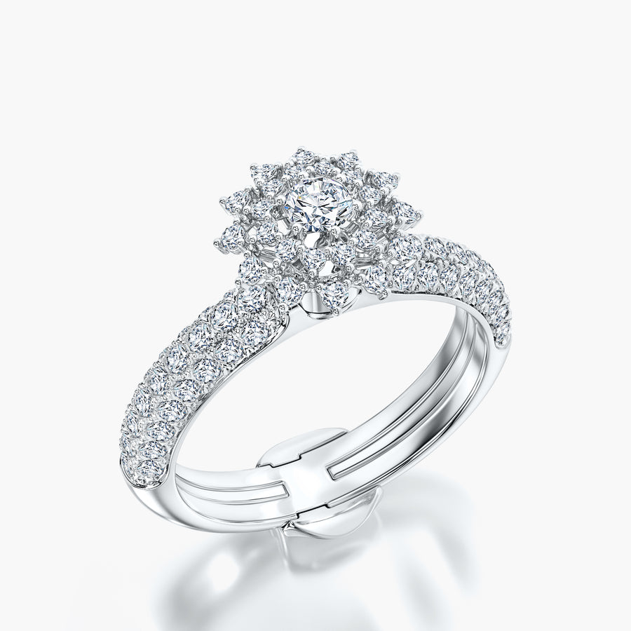 Pave Dome TRing & Сharm The diamond sun