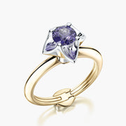 Classic TRing & Charm The Tanzanite flower