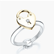 Classic TRing & Charm The heart lock