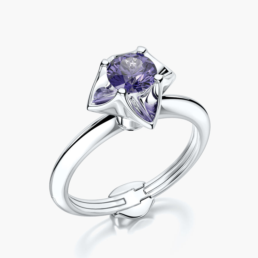 Classic TRing & Charm Tanzanite flower
