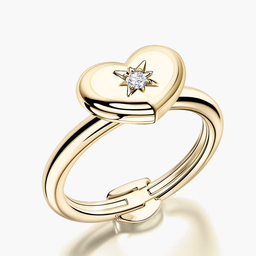 Rounded TRing & Charm Heart