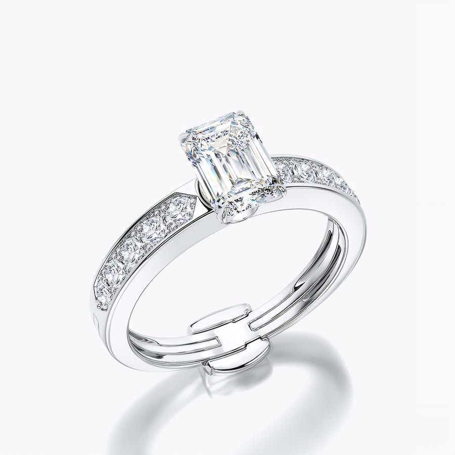 Channel Set TRing & Emerald Classic 1.0ct