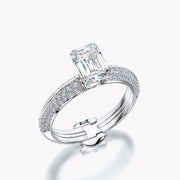 Pave TRing & Emerald Classic 1.0ct