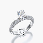 Pave TRing & Emerald Classic 1.0ct