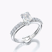 Side Stone TRing & Emerald Classic 1.0ct