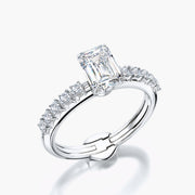 Side Stone TRing & Emerald Classic 1.0ct