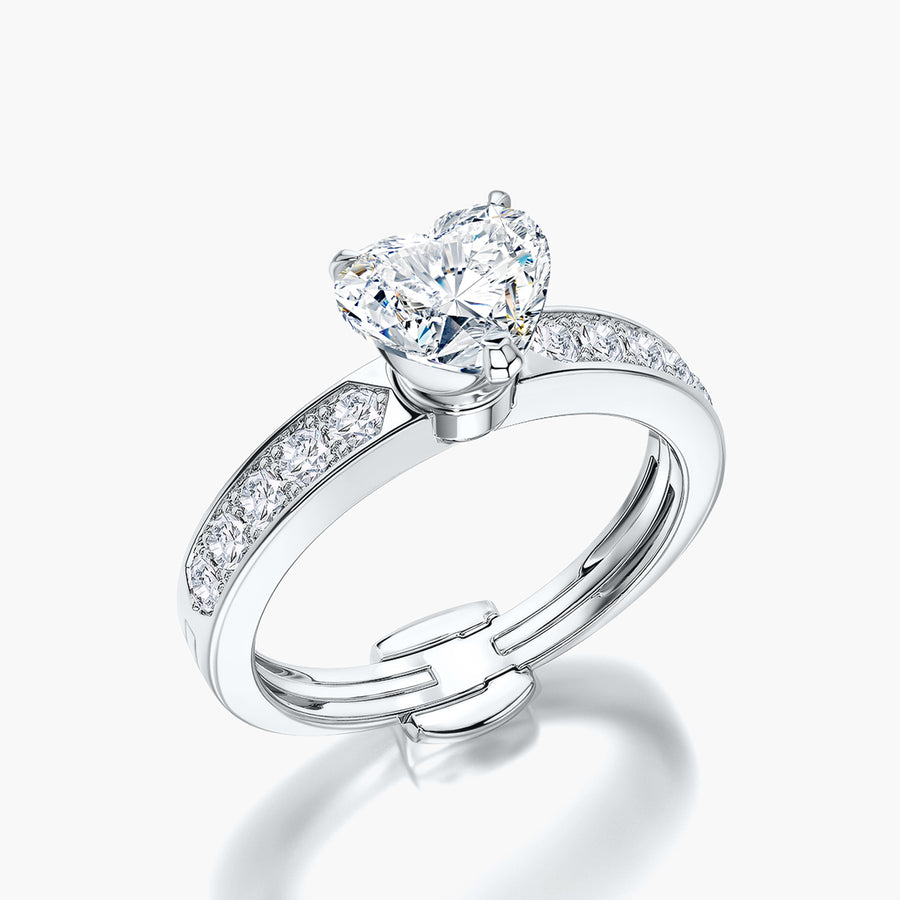 Channel Set TRing & Heart Fantasy 1.0ct