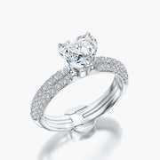 Pave Dome TRing & Heart Fantasy 1.0ct