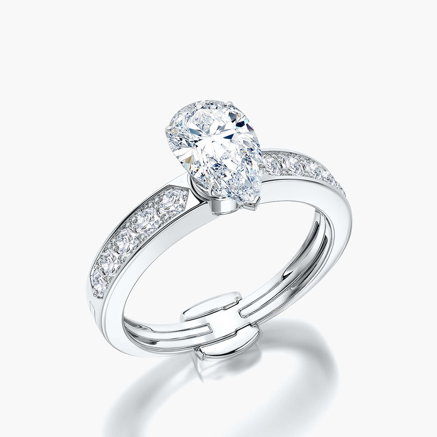 Channel Set TRing & Pear Fantasy 1.0ct