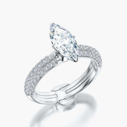 Pave Dome TRing & Marquise Fantasy 1.0ct
