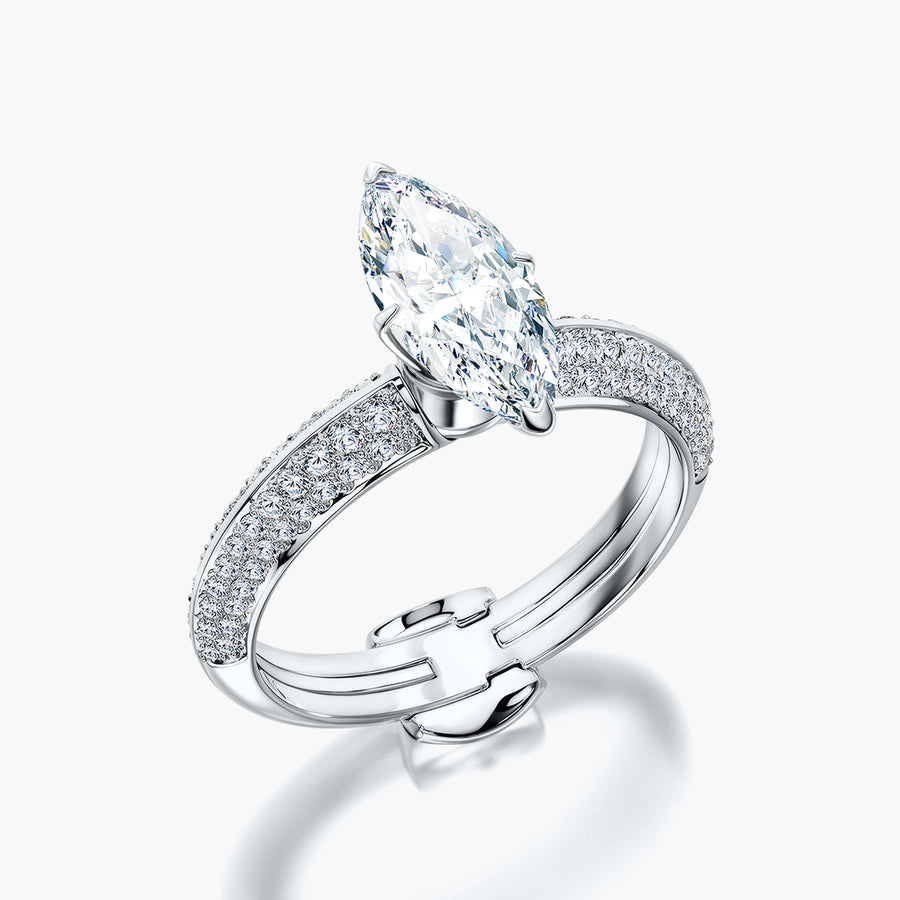 Pave TRing & Marquise Fantasy 1.0ct