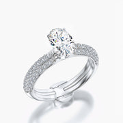 Pave Dome TRing & Oval Classic 1.0ct