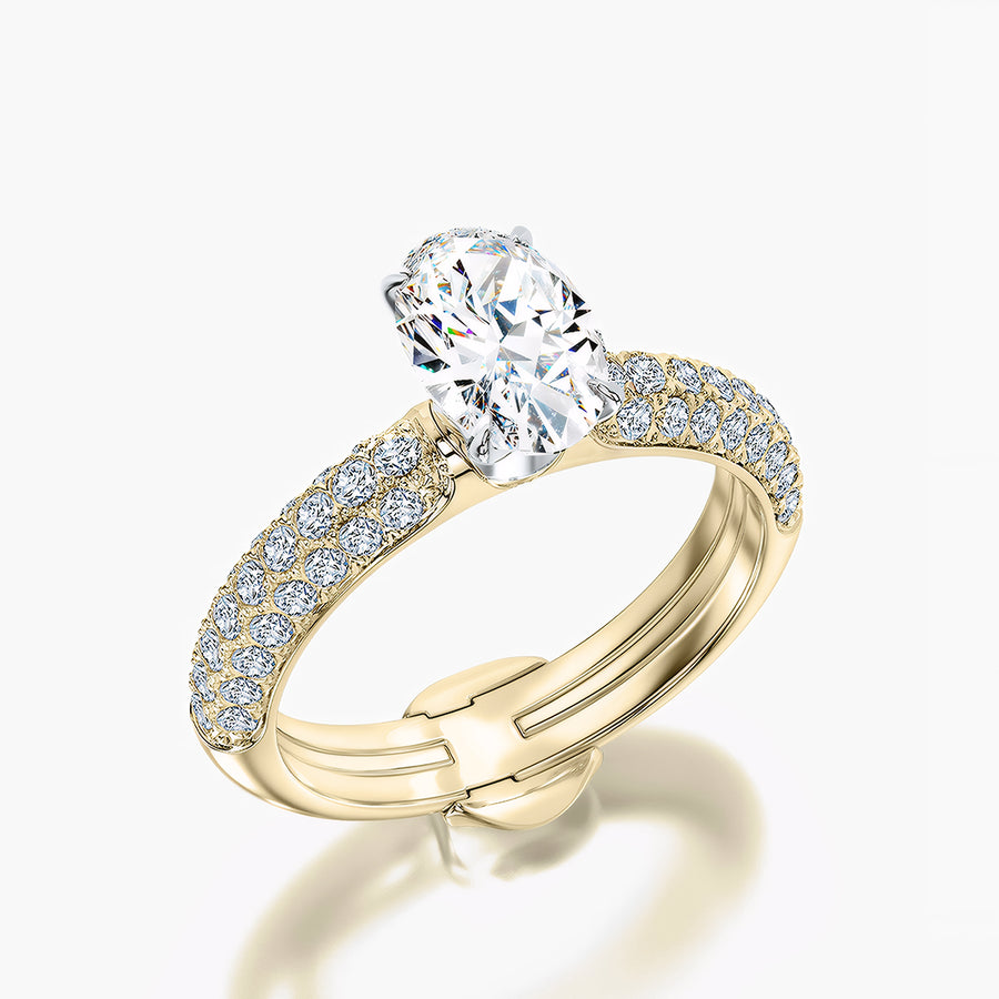 Pave Dome TRing & Oval Classic 1.0ct