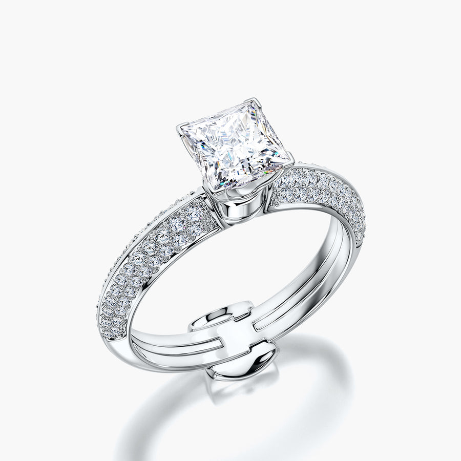 Pave TRing & Princess Fantasy 1.0ct