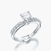 Side Stone TRing & Princess Fantasy 1.0ct