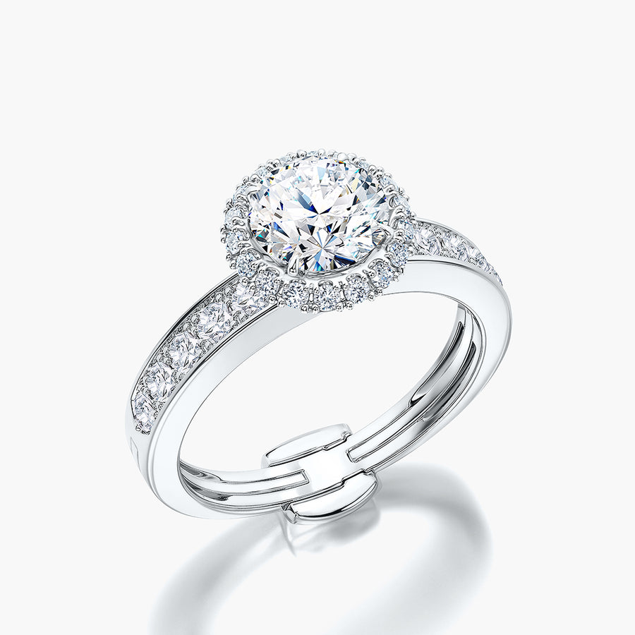 Channel Set TRing & Round Halo 1.0ct