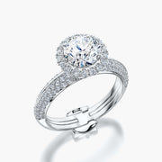 Pave TRing & Round Halo 1.0ct