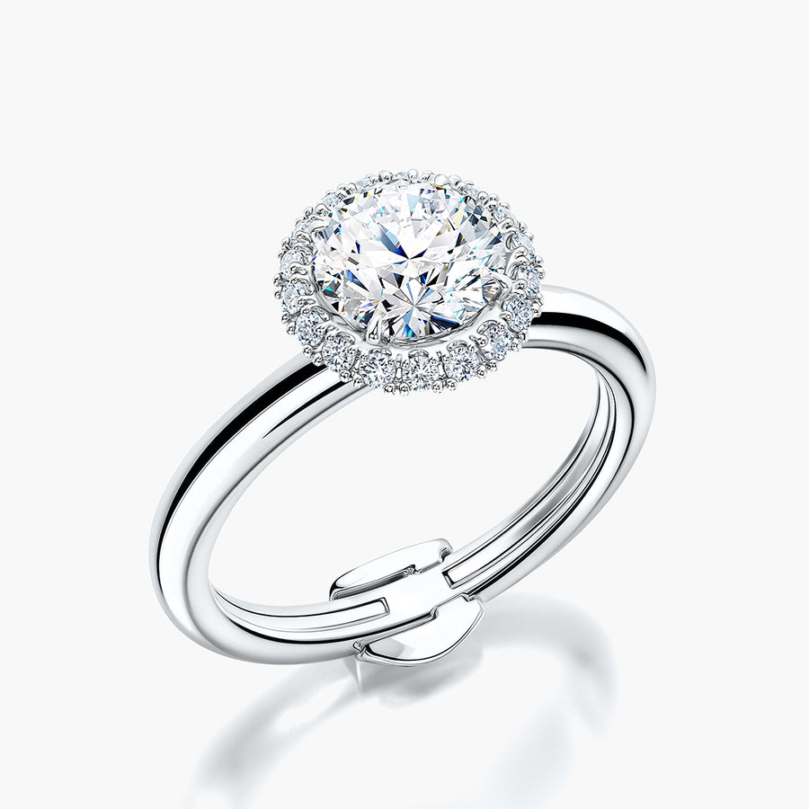 Rounded TRing & Round Halo 1.0ct