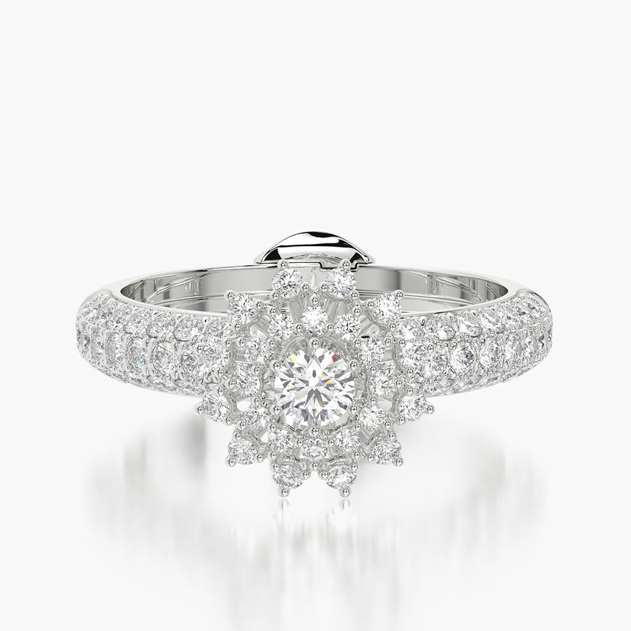 Pave Dome TRing & Сharm The diamond sun