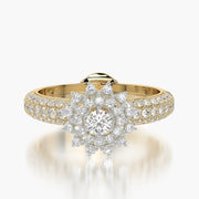 Pave Dome TRing & Сharm The diamond sun