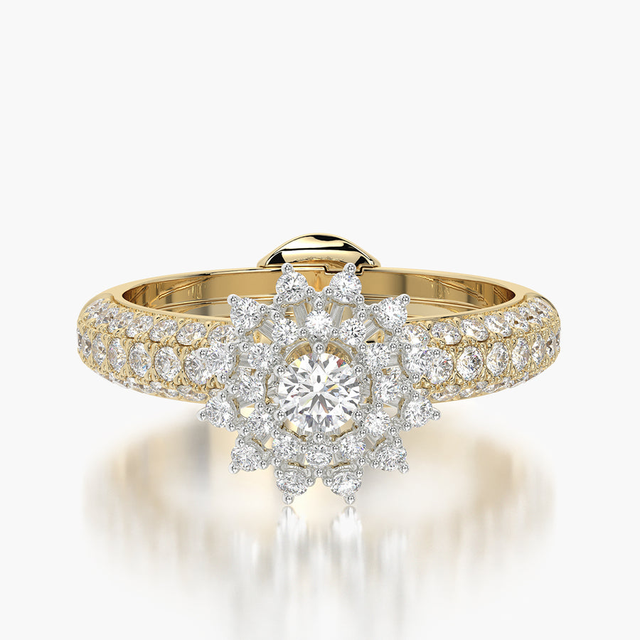 Pave Dome TRing & Сharm The diamond sun