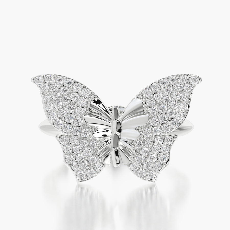 Classic TRing & Charm Diamond Butterfly