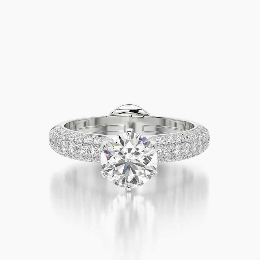 Pave Dome TRing & Classic Six 1.0ct