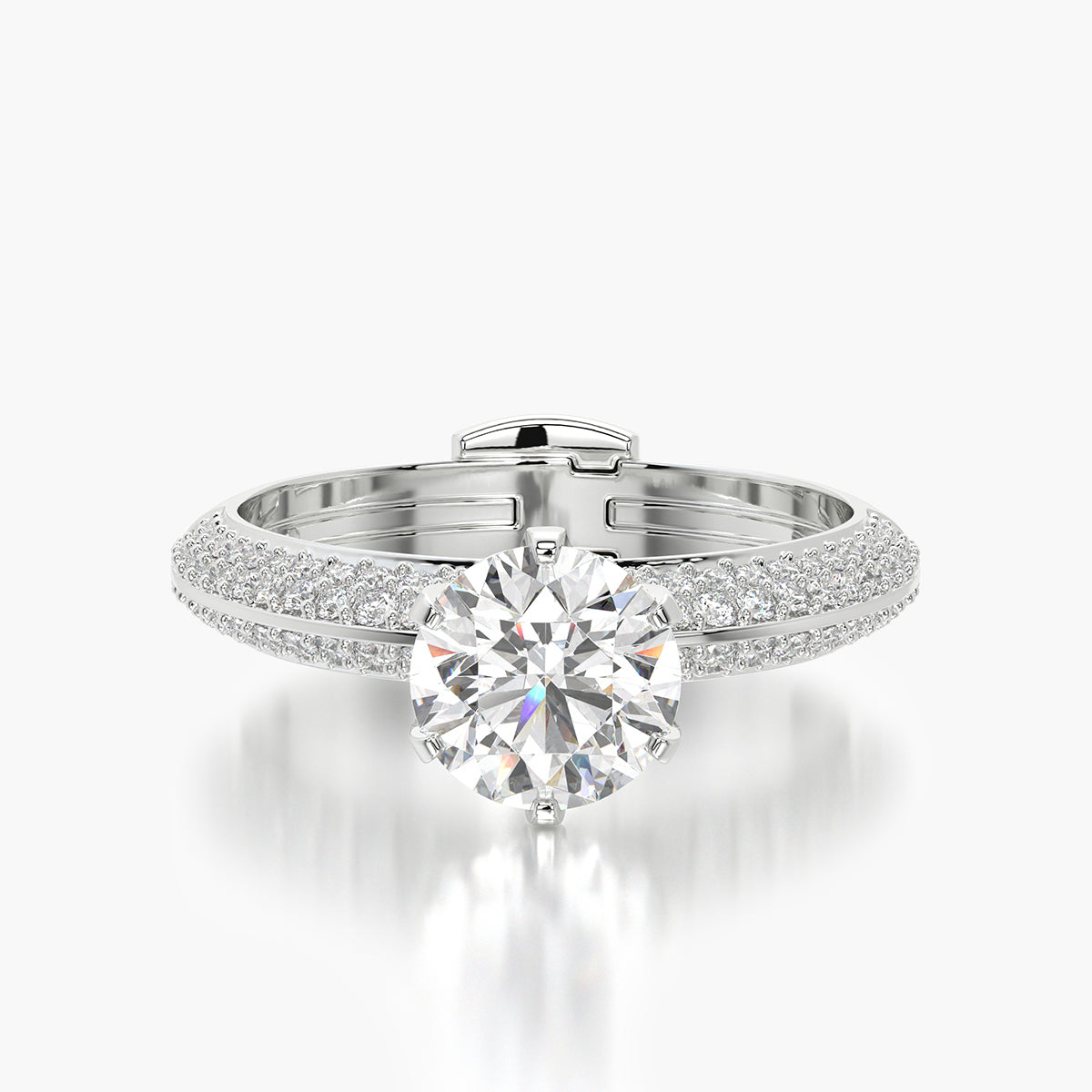 Pave TRing & Classic Six 1.0ct