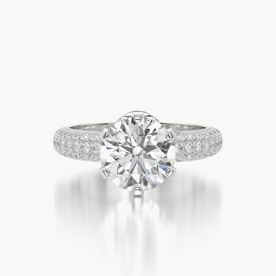 Pave Dome TRing & Classic Six 2.0ct