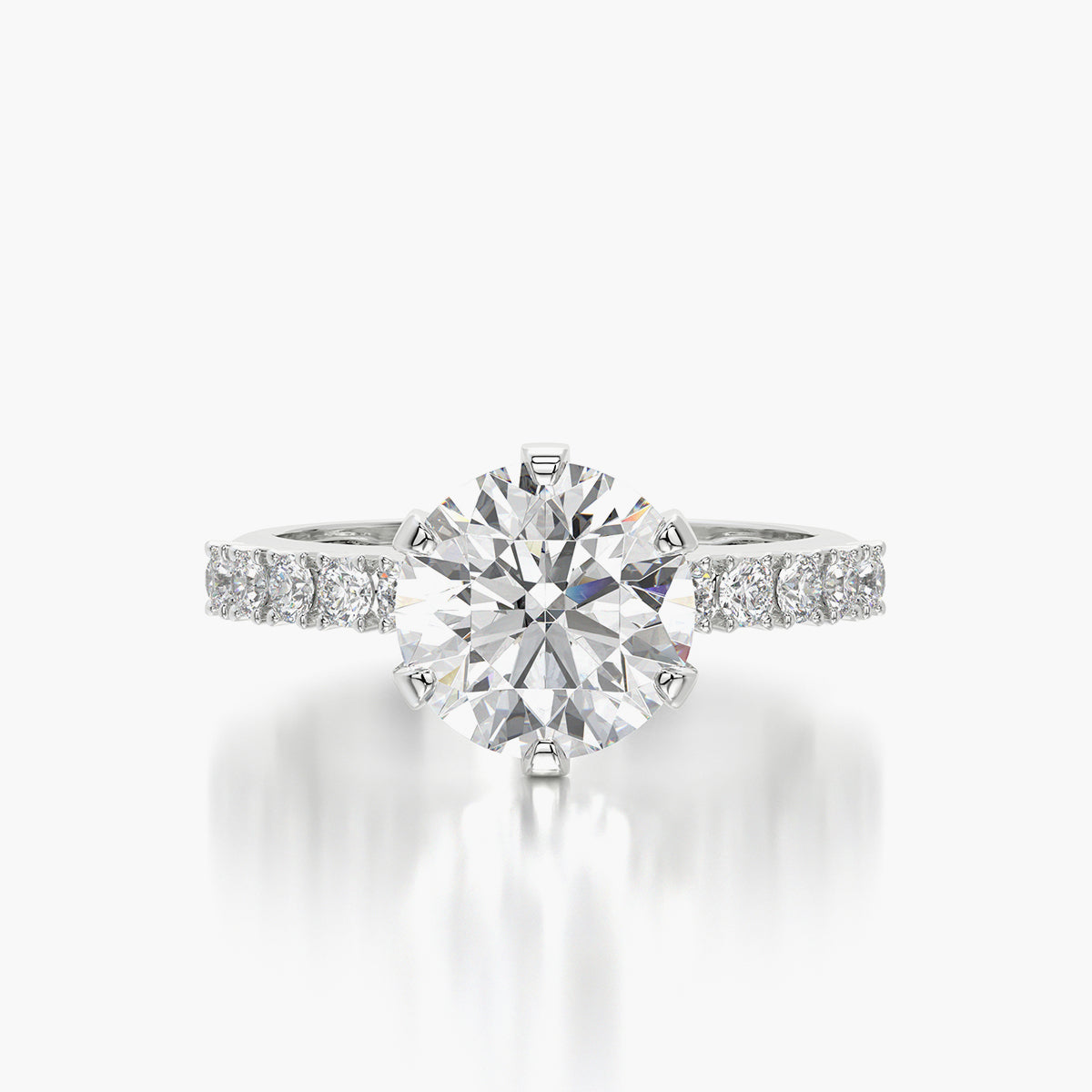 Side Stone TRing & Classic Six 2.0ct