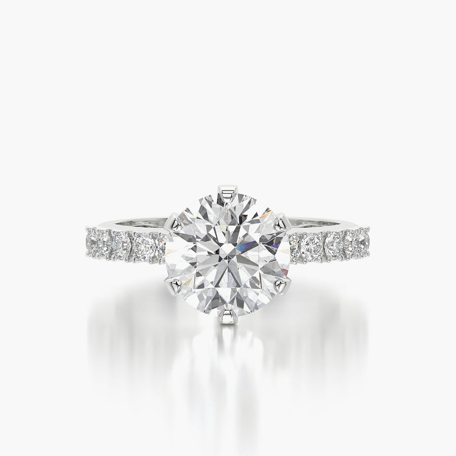 Side Stone TRing & Classic Six 2.0ct