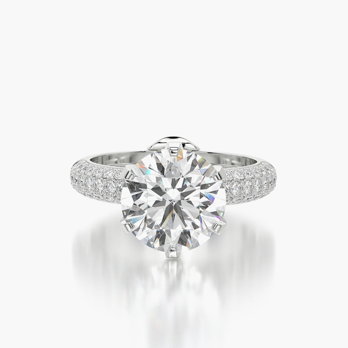 Pave Dome TRing & Classic Six 3.0ct
