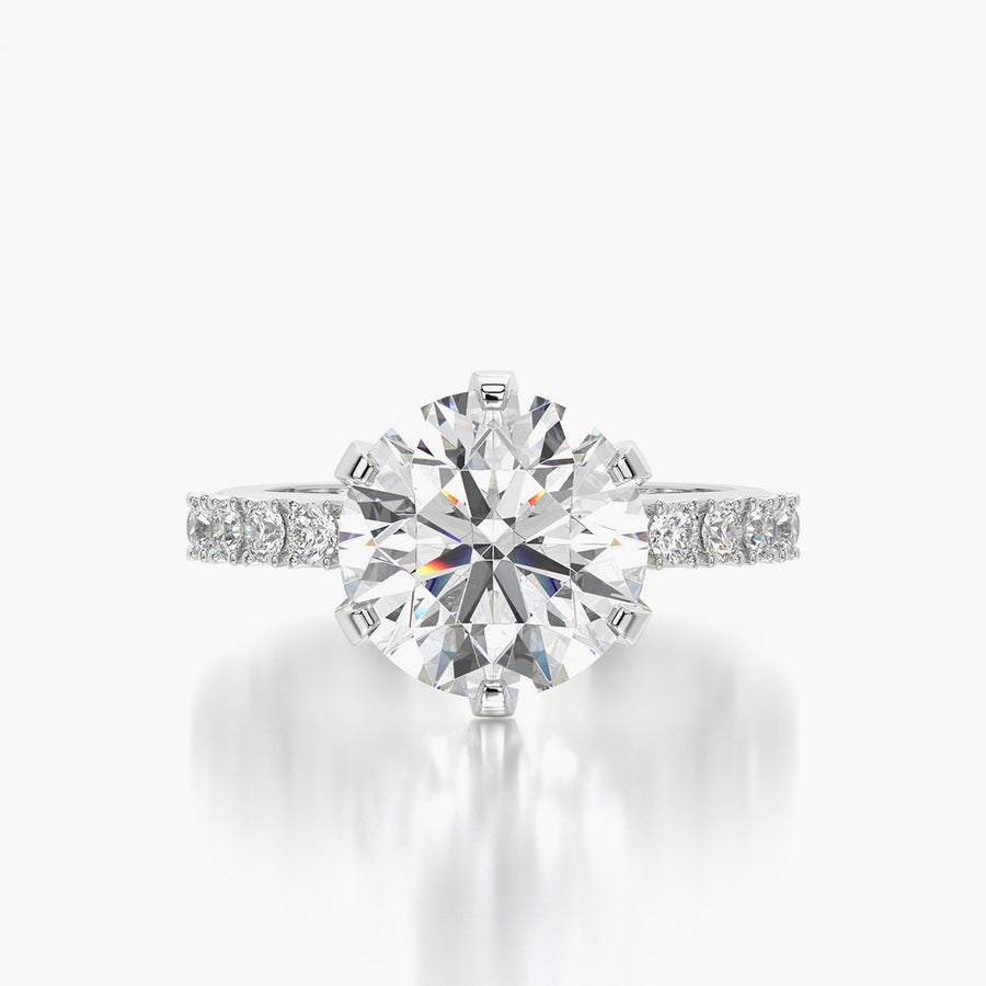 Side Stone TRing & Classic Six 3.0ct