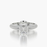 Pave TRing & Emerald Classic 1.0ct