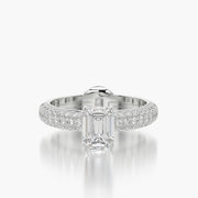 Pave Dome TRing & Emerald Classic 1.0ct