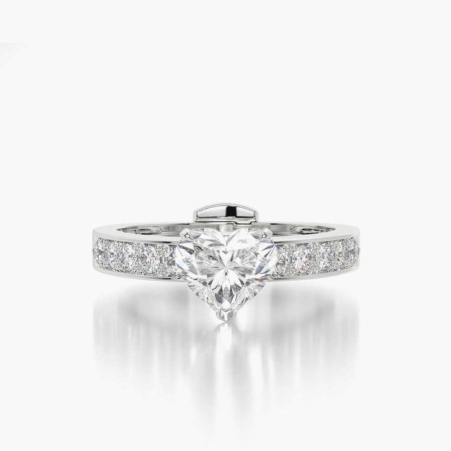 Channel Set TRing & Heart Fantasy 1.0ct