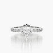 Side Stone TRing & Heart Fantasy 1.0ct