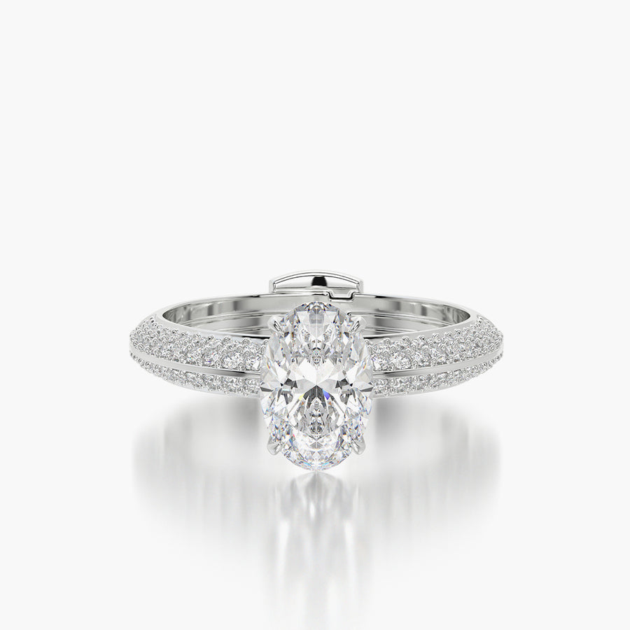 Pave TRing & Oval Classic 1.0ct