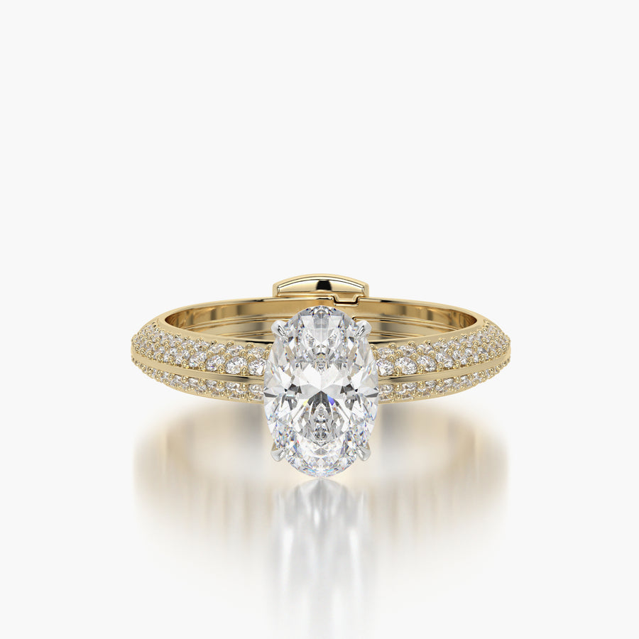 Pave TRing & Oval Classic 1.0ct