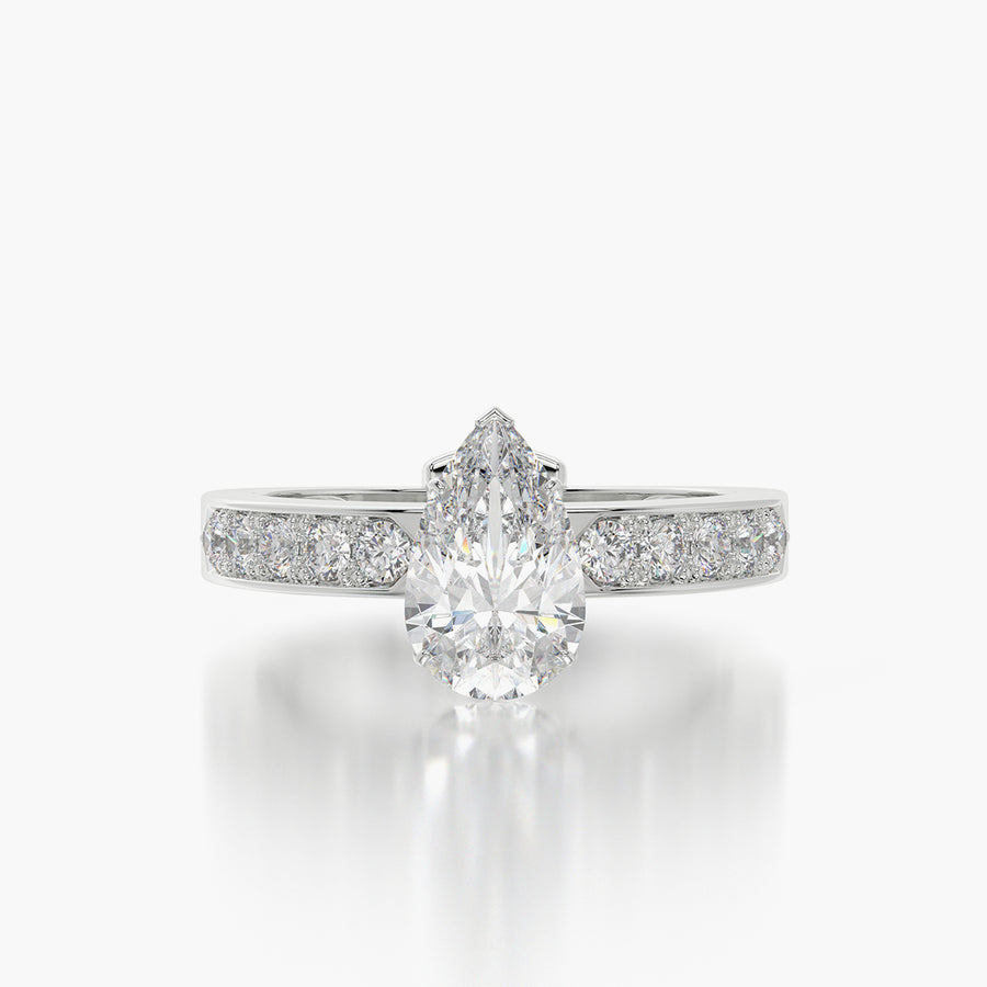 Channel Set TRing & Pear Fantasy 1.0ct