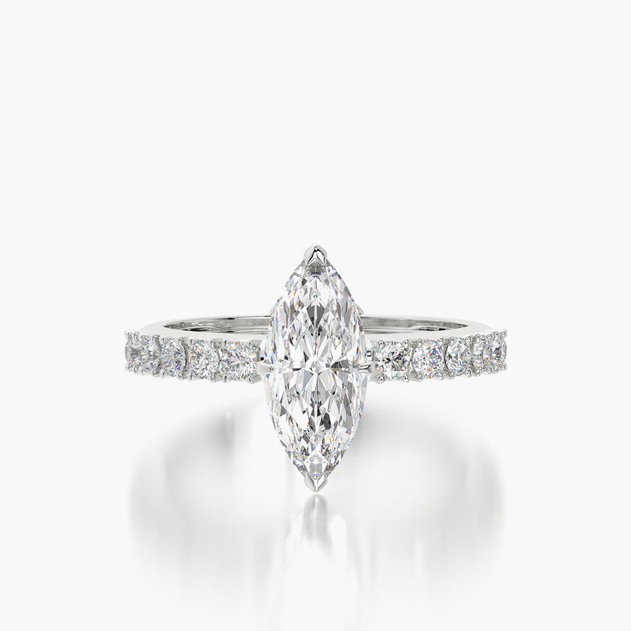 Side Stone TRing & Marquise Fantasy 1.0ct