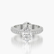 Pave Dome TRing & Oval Classic 1.0ct