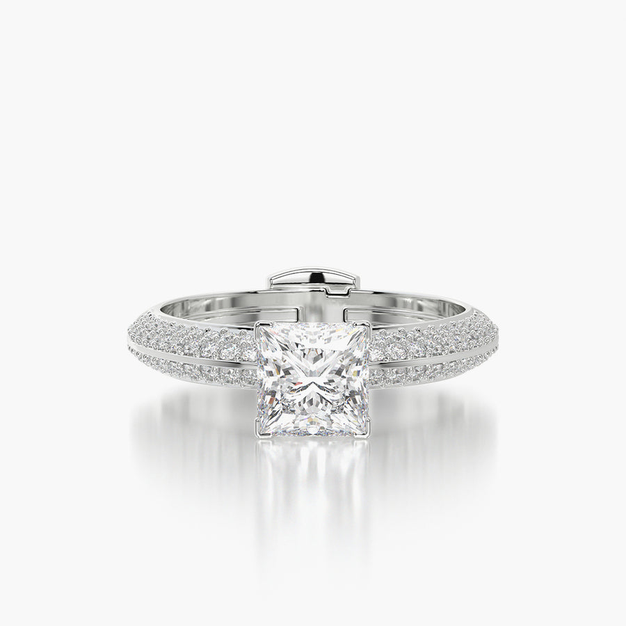 Pave TRing & Princess Fantasy 1.0ct