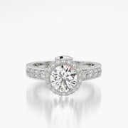 Channel Set TRing & Round Halo 1.0ct