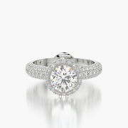 Pave Dome TRing & Round Halo 1.0ct