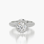 Pave TRing & Round Halo 1.0ct