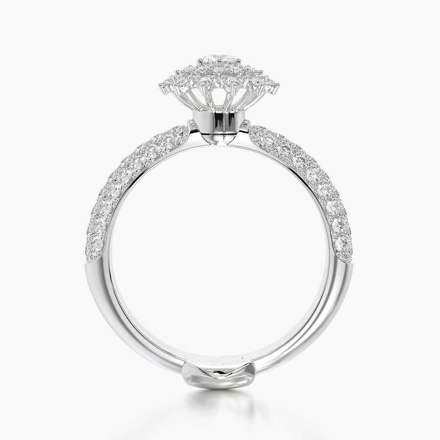 Pave Dome TRing & Сharm The diamond sun